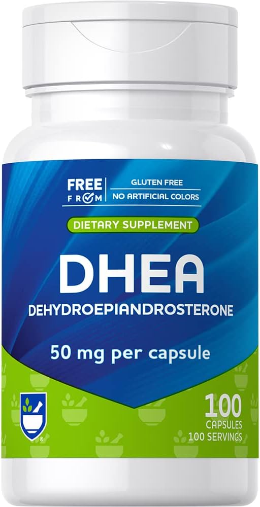 Rite Aid DHEA Capsules 50mg, 100 Kont, Hormon Dengesi için, Immune & Cardiovascular Health ve Anti-Aging, Sağlıklı Mood & Well-Being