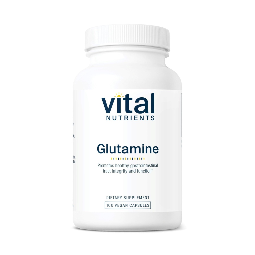 Vital Nutrients Glutamine | 3400 mg L-Glutamine | Sağlıklı Gastrointestinal Tract Function | Gluten, Dairy, Soy Free | Non-GMO | 90 Glutamine Capsules