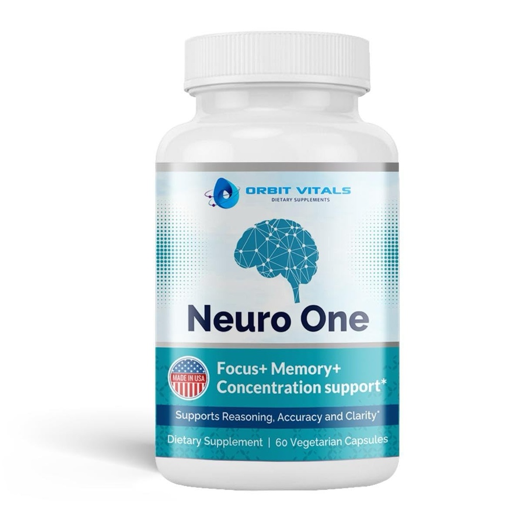 Neuro One Brain Support Supplement for Memory - Συμπληρώματα Γνωστικής Υποστήριξης - Boost Focus, Mood, Καθαρότητα, Συγκέντρωση & Ψυχική Ταχύτητα - Συμπλήρωμα εγκεφάλου για Ενήλικες - 60 Κάψουλες
