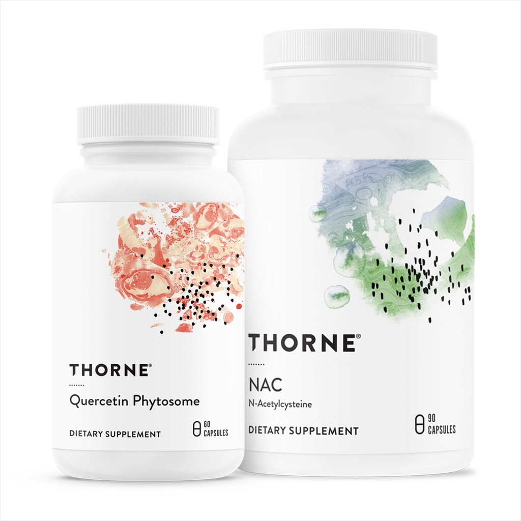 THORNE - Ανοσολογική Υποστήριξη Duo - Quercetin Φυτοσώματα & NAC για Ισορροπημένη Ανοσολογική και Αναπνευστική Ευεξία - 30 Υπηρεσίες