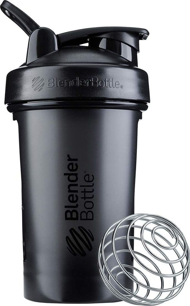 BlenderBottle Classic V2 Shaker μπουκάλι Ιδανικό για την πρωτεΐνη Shakes και προ προπόνηση, 20-Ounce, μαύρο