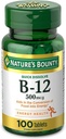 Nature's Bounty Vitamin B-12 500 mcg, 100 Count (Pack of 2)