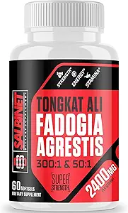 2400mg Fadogia Agrestis Tongkat Ali Supplements - Third Party Tested - 1400mg Fadogia Agrestis & 1000mg Tongkat Ali, Maximum Strength, Muscle Mass & Athletic Performance, 6 Packs