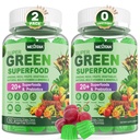 Super Greens Gummies, Greens Superfood Toz Alternatif w/Spirulina, Chlorella, Prebiyotik Fiber, Probiyotik, Meyve Veggie, Digestive & Gut Health için Günlük Meyve Sebze, Immunity, Focus, 120 Cts