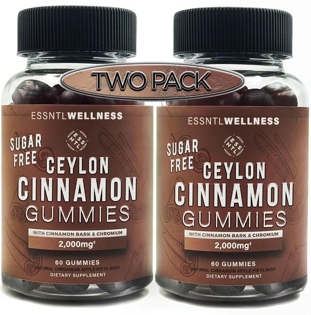 Ceylon Cinnamon Sugar Free Gummies, (120ct 2,000 mg/Serving) Ortak Destek, Antioksi, Delicious Sugar Free Apple Pie Gummies, Vegan ve Gluten Free Gummies, Vegan ve Gluten Free Gummies,