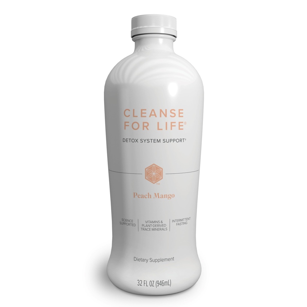 Isagenix Cleanse for Life - Υποστήριξη συστήματος Detox με Βιταμίνες & Ορυκτά - Υποστήριξη Υγιεινού Μεταβολισμού με Αντιοξειδωτικό Συμπλήρωμα - Γλουτένη & Χωρίς Σόγια Ποτό - Ροδάκινο Mango, 32 Oz
