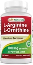 En İyi Doğallar L-Arginine L-Ornithine - Servis başına 1000 mg - 120 Tablet - Non-GMO & Gluten Free (120 Kont (kırda 1))