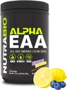 NutraBio Alpha EAA - Kas Büyüme ve Hydration için tüm gün asitleri - Nootropics & Adaptogens- Full Spectrum EAA BCAA Toz - 30 Hizmet - Blueberry Lemonade