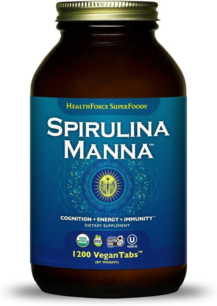 HealthForce SuperFoods Spirulina Manna - Tablet - 1200 Vegan Tablet