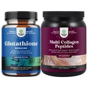 Glutathione Supplement ile Süt Butle - 500 mg Saf L Glutathione ve Multi Collagen Protein Tozu - Ketolyzed Collagen Hair Saç Skin & Nails Vitamis