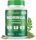 Moringa Capsules | 800 mg Pure Moringa Toz Kapsülleri – Enerji, Skin & Gut Health, Immune System – Yeşil Superfood with Vitamins & replicas (90 Caps)