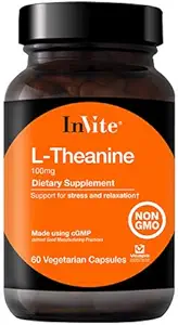 Invite Health L-Theanine - Stres ve Rahatlama Desteği - 60 Vejetaryen Capsules - 30 Gün Supply
