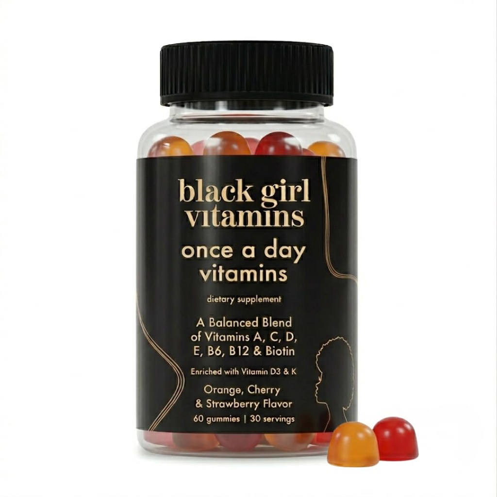 Black Girl Βιταμίνες Μια φορά την ημέρα - Womens Multivitamin Gummy - Βιταμίνη Α, Β, C, Ε και Ψευδάργυρος. Vegan, χωρίς γλουτένη. Κατασκευάζεται στις ΗΠΑ (30 ημέρες προσφοράς, φράουλα)