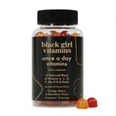 Black Girl Vitamins Once a Day - Womens Multivitamin Gummy - A, B, C, E ve çinko. Multivitamin for Women, Immune Support. Vegan, Gluten-Free. ABD'de (30 Günlük Supply, Strawberry)