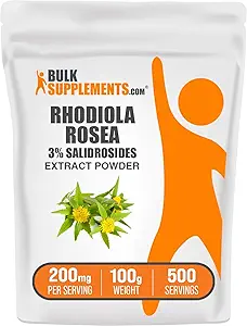BulkSupplements.com Rhodiola Türlü Toz -% 3 Salidrosides, Rhodiola Rosea Ekstraksiyon - Herbal Supplement, Gluten Free, 200 mg per Service, 100g (3.5 oz) (Pack of 1)