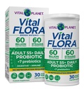 Vital Planet - Vital Flora Yetişkin Over 55 Daily Probiyotik 60 Milyar CFU, Diverse Strains, Organic Prebiyotiks, Immune and Digestive Health Raf Stable Probiyotiks for Women and Men, 30 Capsules
