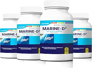 Marine D3 Omega 3 Calamari Ecklonia Cava DHA (4 φιάλες - 240 κάψουλες)
