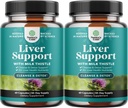 Natures Craft Liver Cleanse Detox & Repair 2 Pack Bundle - Herbal Liver Support Milk Thistle Supplement - Silymarin Milk Thistle Supplements with Dandelion Root, Choline, Beetroot & Artichoke Extract