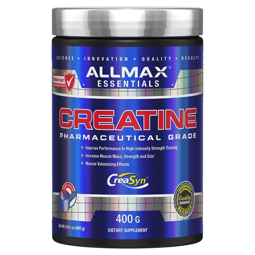 ALLMAX Nutrition - Creatine Monohydrate, Micronized Creatine Powder for Strength and Mus Recovery, Gluten Free & Fast Absorbing 400g