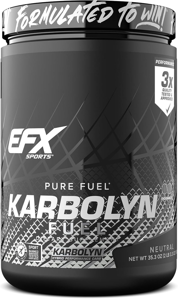 EFX Sports Karbolyn Yakıt | Hızlı Nisorbing Carbohidrat Toz | Carb Yük, Sustained Energy, Quick Recovery | Stimulant Free | 20 Hizmet (Neutral)