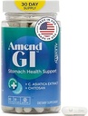 Amend GI All-Natural Stomach Health Support 60 Capsules - Stresli Ulcer Belirtileri için Nutraceutical - Asyatica Extract & CM Chitosan