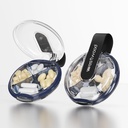 Küçük Pill Case, Purse & Pocket için sevimli Pill Box, 4 Karşılaştırmalı Yeniden taşınmaz Pill Sahibi, Portatif Seyahat Pill Vitaminler, Supplements, Fish Oils (Black)