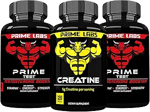 Prime Labs Prime Test (2- Pack) + Κάψουλες Κρεατίνης (120 ct)