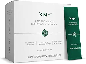 Isagenix XM+ - Φυσικής ενέργειας υποστήριξη πόσιμο σκόνη - Εμπλουτισμένο με πράσινο τσάι - Κατασκευάζεται με Shade-Dried φύλλα Moringa - Ατομικές συσκευασίες υπηρεσία (32 υπηρεσίες)
