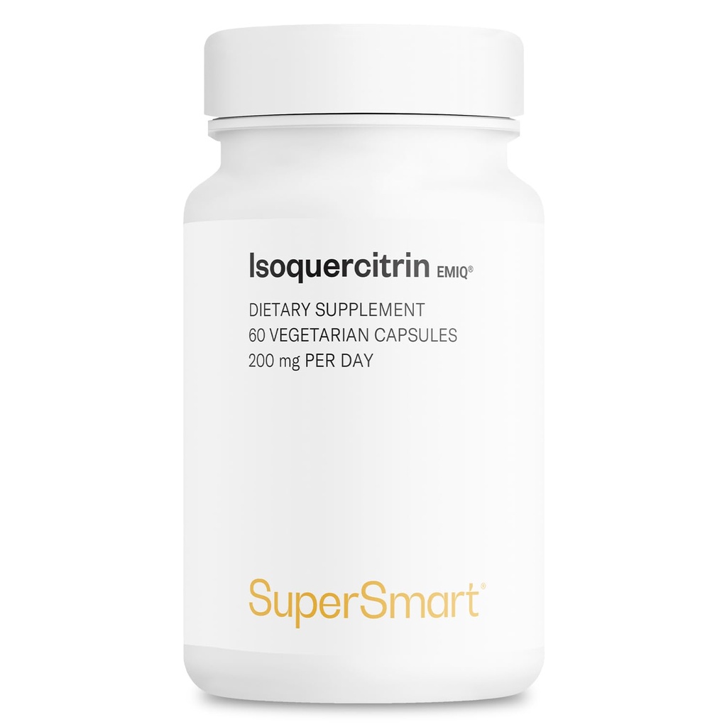 Supersmart - Alpha Glycosyl IsoQuercitrin 200 mg per Day - Bioaktif Quercetin EMIQ - Flavonoid Supplement | Non-GMO & Gluten Free - 60 Vegetarian Capsules