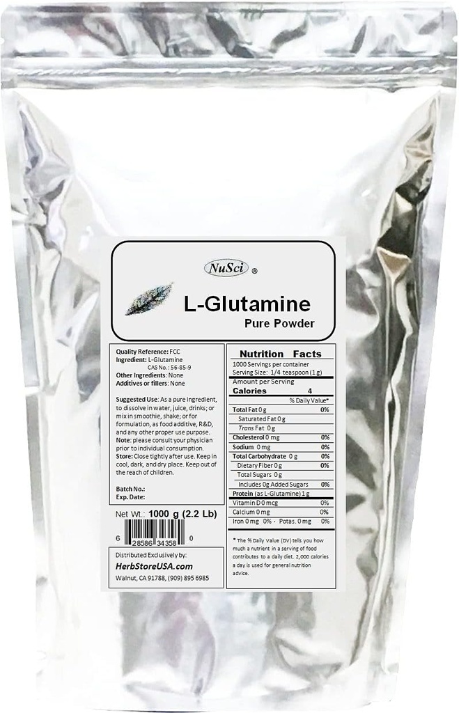 L-Glutamine Pure Toz 1000g (2.2 lb)COM Grade