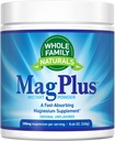 Magnezyum Toz Supplement - MagPlus - Natural Calm Drink - Magnezyum Supplement for Muscles, Sleep and Constipation Relief (Unflavored)