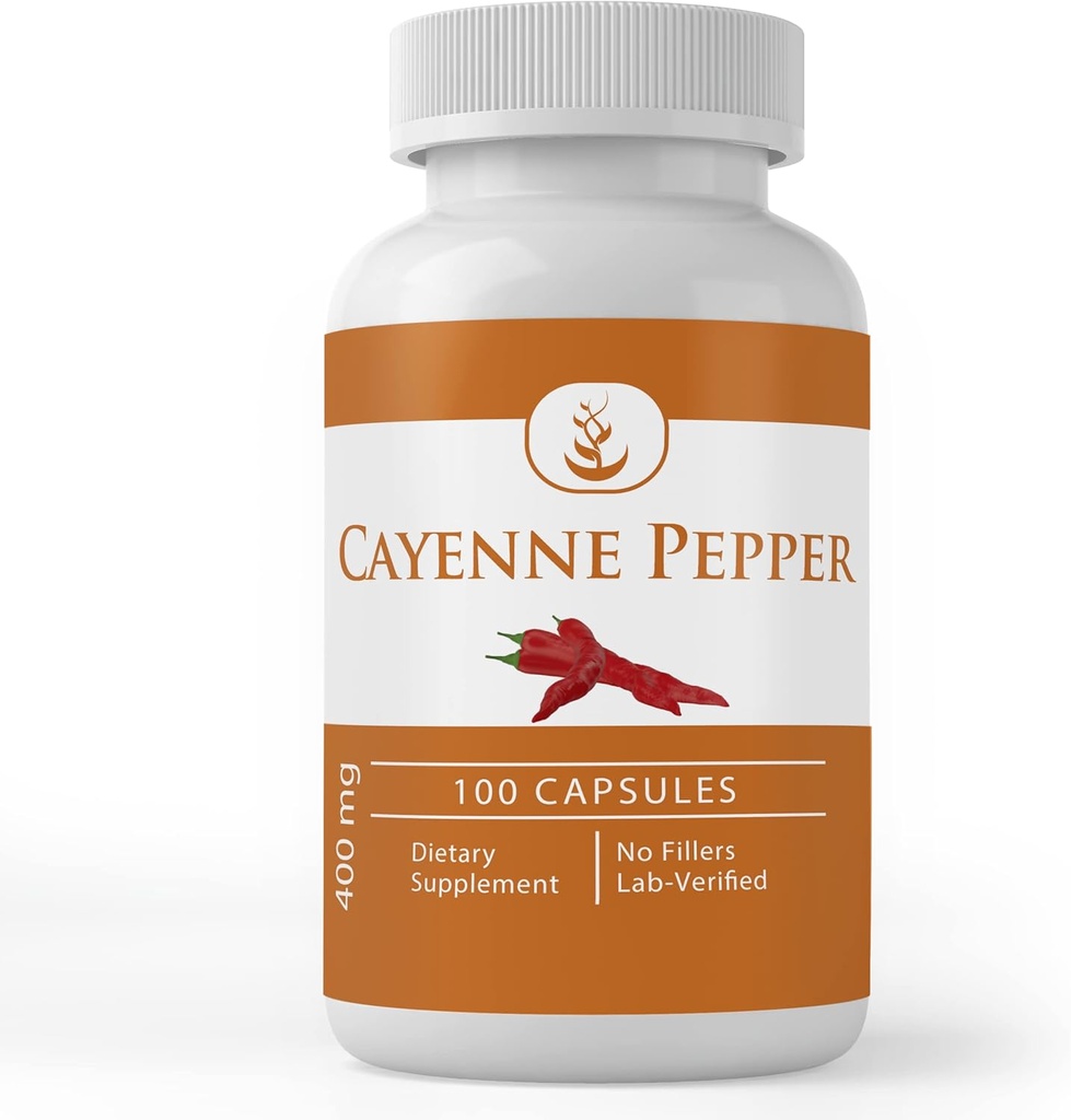 Pure Original Materialss Cayenne Pepper, (100 Capsules) Her zaman Pure, No Wordss Or Fillers, Lab Onaylandı