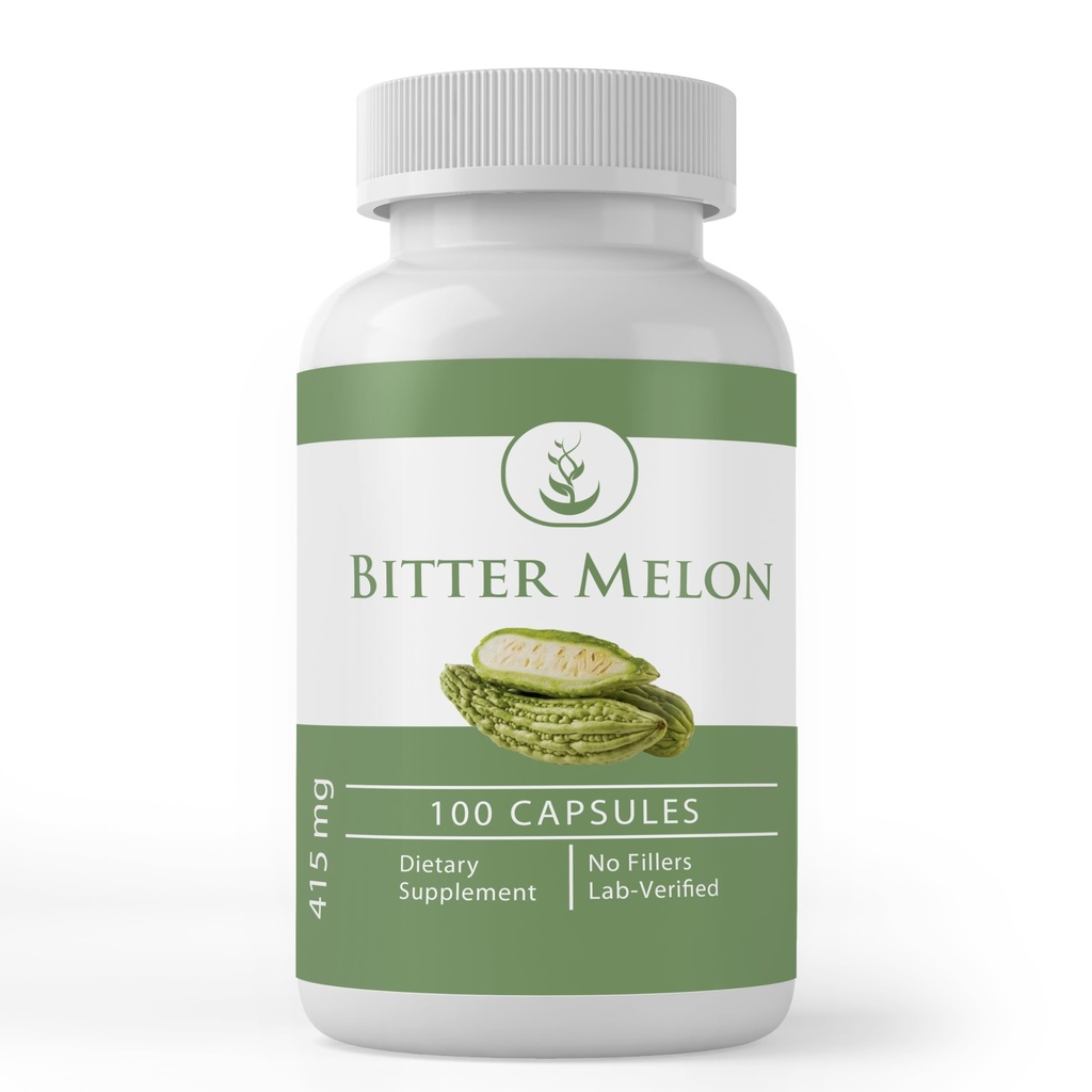 Pure Original Materialss Bitter Melon, (100 Capsules) Her zaman Pure, Nomixs Or Fillers, Lab TY