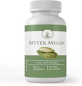 Pure Original Materialss Bitter Melon, (100 Capsules) Her zaman Pure, Nomixs Or Fillers, Lab TY