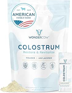 WONDERCOW Colostrum Supplement Powder for Gut Health, Immune Support, Mus Recovery & Wellness 