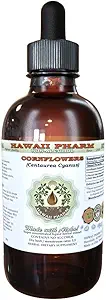 Hawaii Pharflower Alkol Özgür Ödev, Organik Cornflower (Centaurea Cyanus) kuru Çiçek Glycerite Natural Herbal Supplement 2 oz