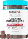 Erkekler ve Kadınlar için Kretan Monohidrat Gummies,% 100 Kretine Karma Berry Gummies, 5g per Service + Vegan, Sugar Free + Strength, Energy, Muscle & Booty Gain - County