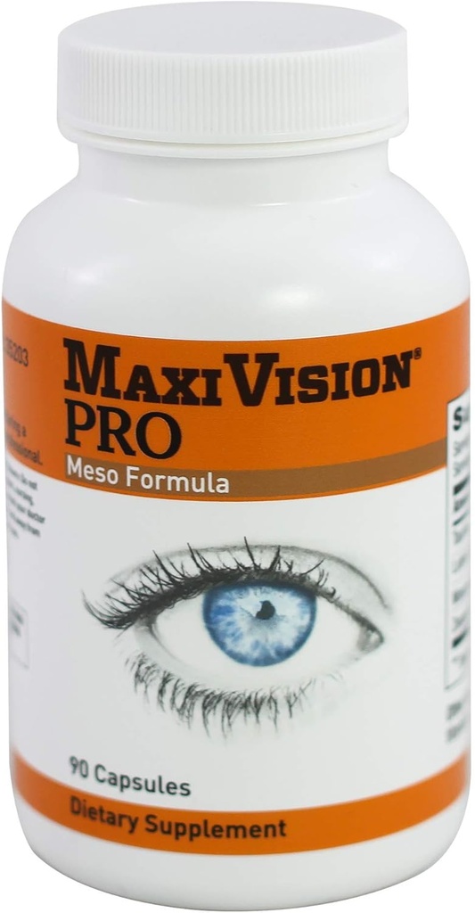 MaxiVision® PRO Meso Formula - Mesozeaxanthin - Lutein - Zeaxanthin - 90 Capsules, 1 Şişe