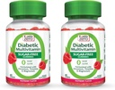 YUM-V'S Multivitamin Gummies | Kadınlar ve Erkekler için Şeker Ücretsiz Supplement Vitaminleri | Kromium, Thiamine ve Magnezyum | Natural Raspberry Flavor Chewables - 60 Count- (Pack of 2)