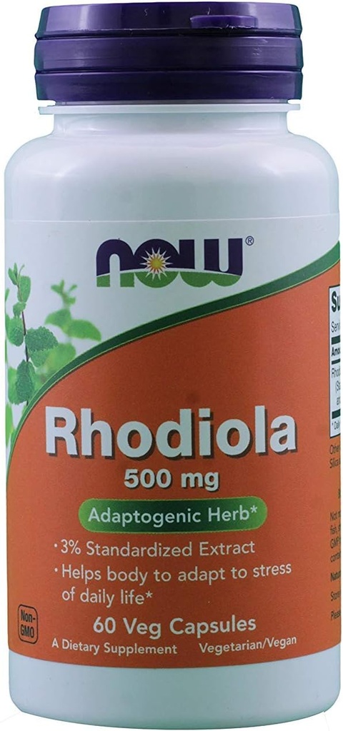 Şimdi Gıdalar Rhodiola Rhodiola Rosea, 60 Capsules / 500 mg