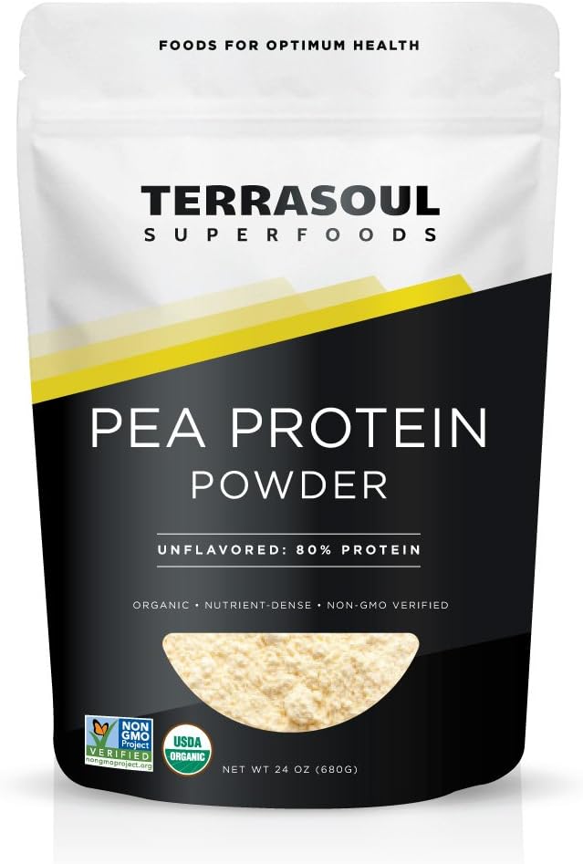 Terrasoul Superfoods Organic Pea Protein (Άγευστη, ομαλή υφή), 1,5 Λίρες
