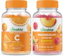 Lifeable Vitamin C 750 mg + Magnezyum 85 mg, Gummies Sche - Great Tasting, Vitamin Supplement, Gluten Free, GMO Free, Chewable Gummy