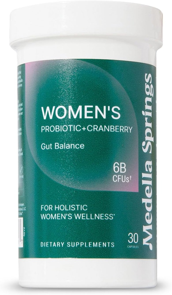 Women's Probiyotik + Prebiyotik with Cranberry – 6 Milyar CFU, 4-Strain Formula (B. Longum & B. Lactis) Vaginal & Digestive Health - High-Kalite, Daily Support Probiyotiks for Women