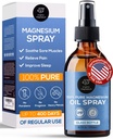 Ayaklar, Uyku ve Sore Kasları için Organik Organik Organik Magnezyum Yağı -% 100 Saf Antik Zechstein Mg Chloride, Doğal Rahatlama için Topical Formula, Body Masaj, Leg Cramps & Workout Relief Relief