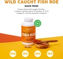 Paleovalley Wild Caught Fish Roe - DHA/EPA, Full Spectrum Omega -3 Fatty Acids - Inflammation, Vision, Mood, Immunity Boost - 28 Servisler