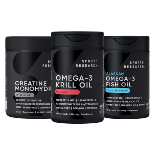 Spor Araştırması Omega Power House Antarktika Krill & Fish Oil Tarafından Triple Strength EPA DHA ve Phoslipids, Choline & Astaxanthin - Şampiyonlar için Fit