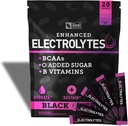 Gelişen Elektrolyte Toz Çelik Paketleri (Black Cherry | 20 Packets) w/ 0 Sugar +BCAAs +B-Vitamins Electrolyte Supplement w Pids Çinko & Hydration - Keto Electrolytes