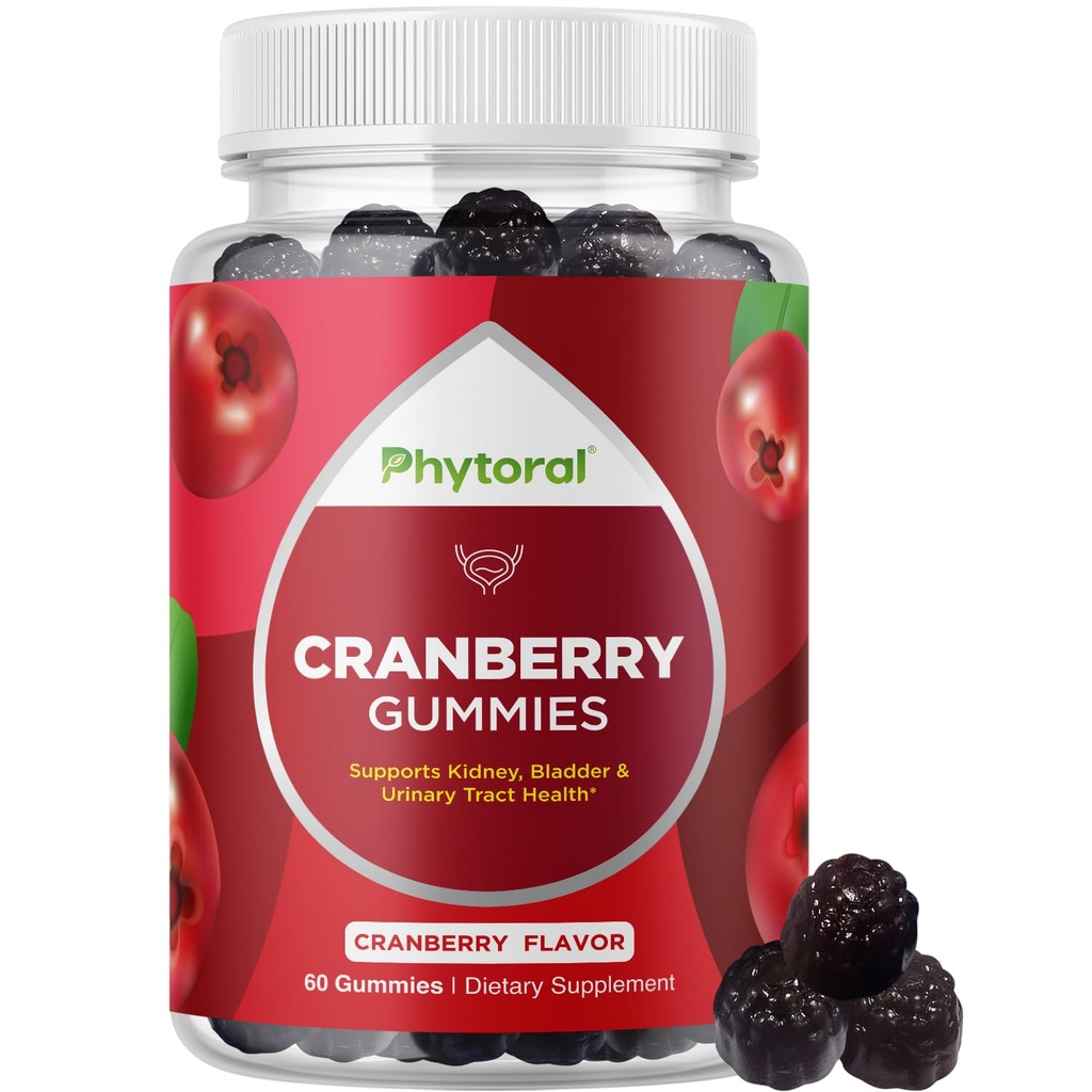 Kadınlar için Phytoral Ekstra Kuvvetli Gummies - Lezzetli Tamam ve Erkekler Bladder Kidney Urinary Tract Health Support Daily Vitamins (30 Hizmet)