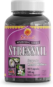 Sewanti Ayurvedic Stressnil Capsules - Herbal Relaxation Supplement- High Potency Capsules 500 mg