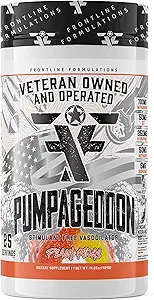 Pumpageddon, Non Stim Pre-Workout Toz, Explosive Workouts, Insane Endurance, Skin Splitting Pumps, Gazi Kendin ve Telsiz, Ambalaj Vary (25 Hizmet, Peach Ring)